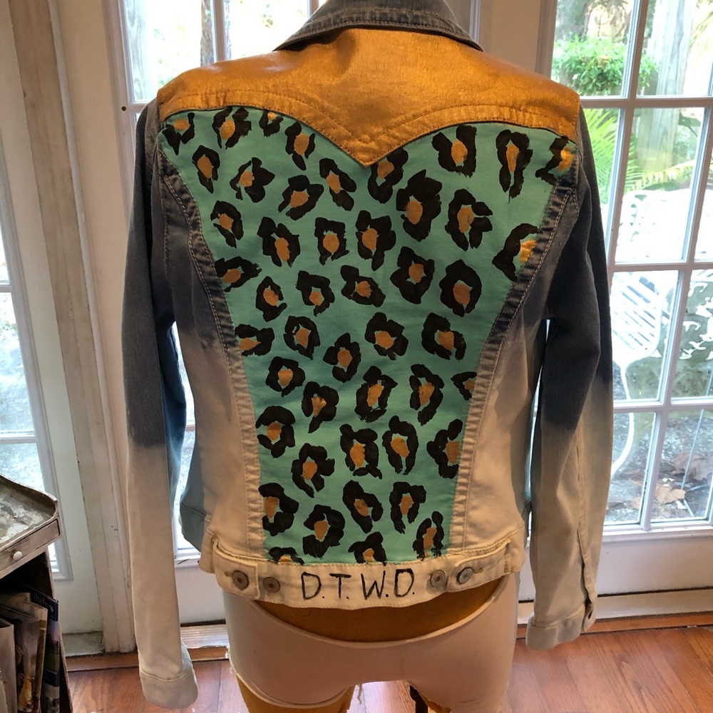 Hand painted jean jacket